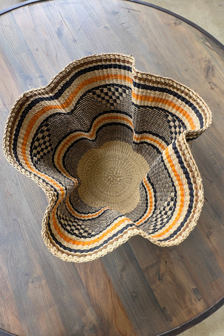 Blue & Orange Wavy Basket