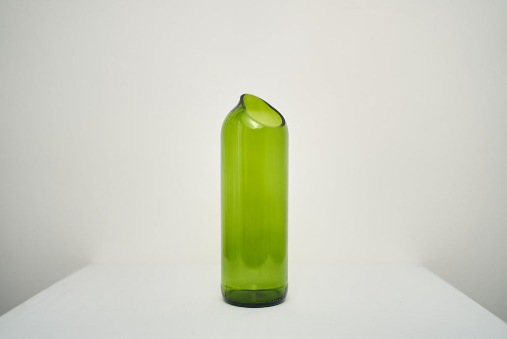 Upcycled Green Glass Vase