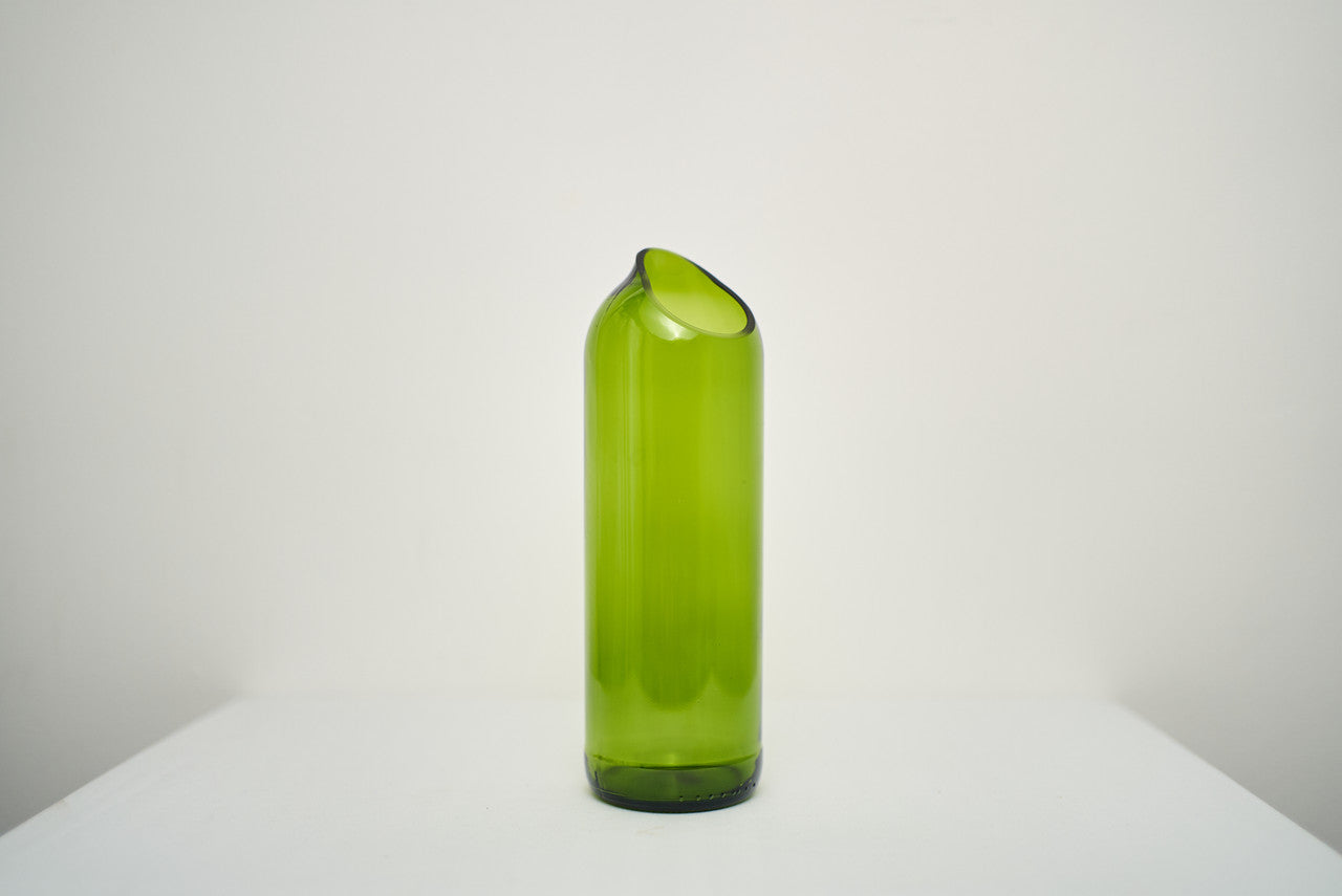 Upcycled Green Glass Vase