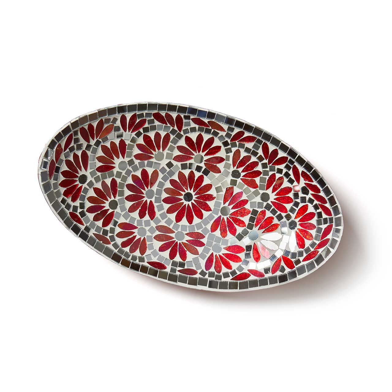 Red Mosaic Display Dish