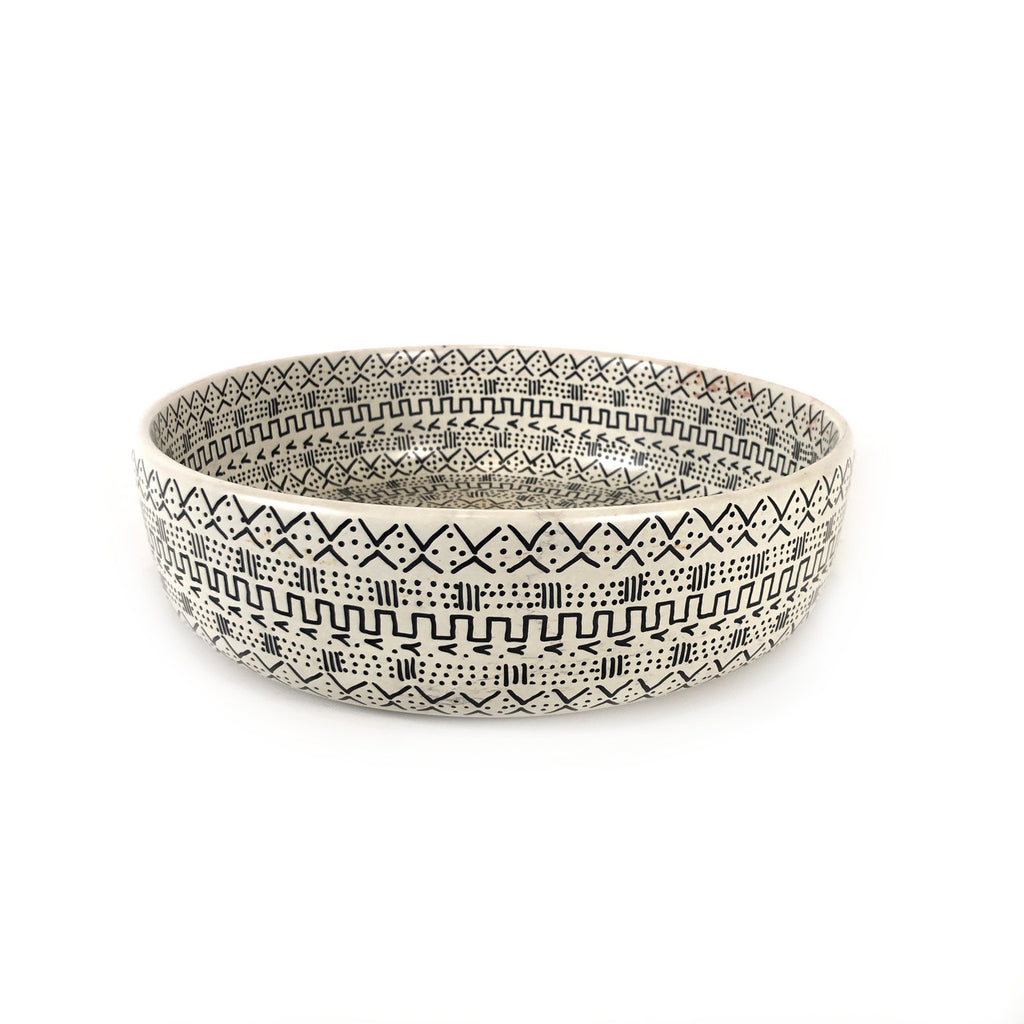 Decorative Etched Soapstone Bowl - 10"