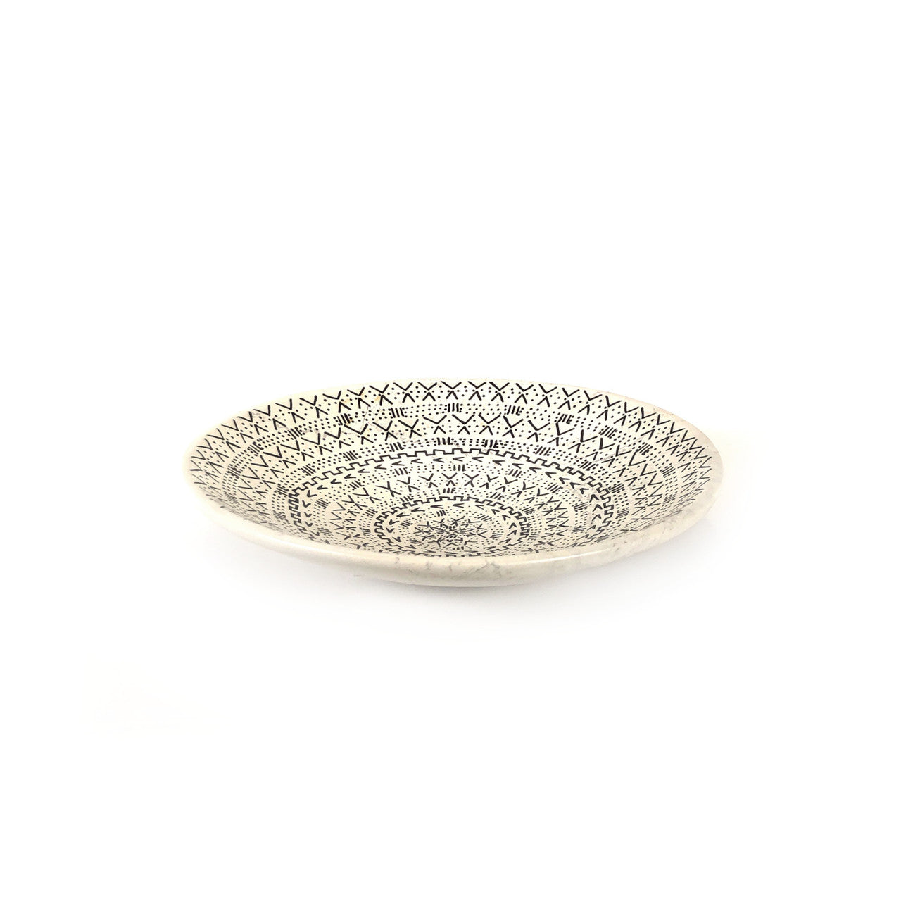 Decorative Etched Soapstone Platter 10"