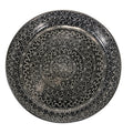 Decorative Etched Soapstone Bowl 12" Black