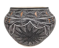 Geo Pattern Pottery Vase