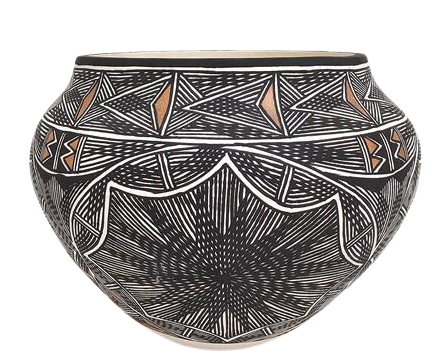 Geo Pattern Pottery Vase