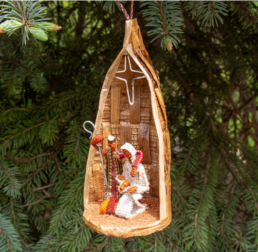 Banana Fiber Christmas Nativity Ornament