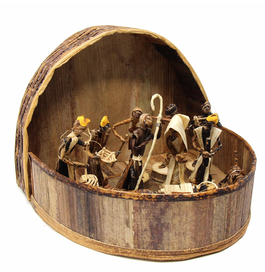 Banana Fiber Christmas Nativity 13 Piece Set