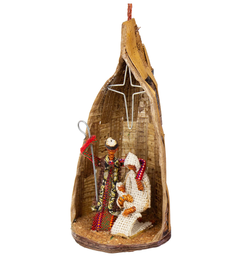 Banana Fiber Christmas Nativity Ornament