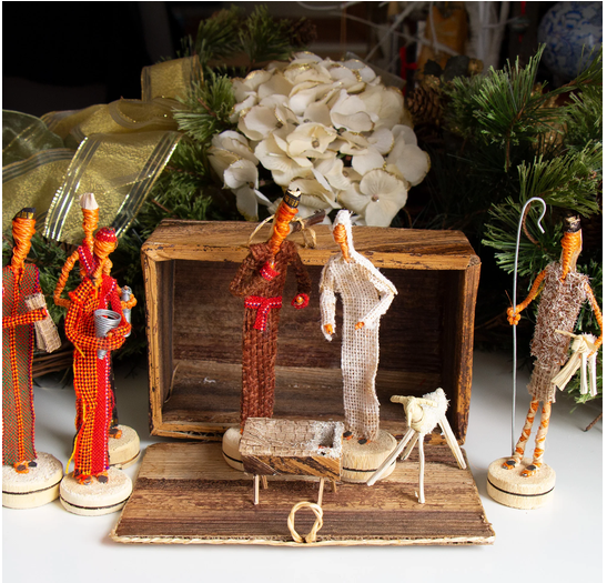 Banana Fiber Christmas Nativity