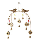 Recycled Iron Birdhouse Wind Chime