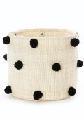Black Pom Pom Basket