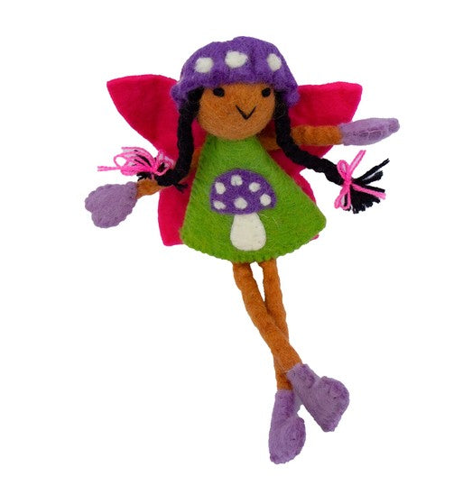 Mushroom Bonnet Tooth Fairy Doll Brown Skin