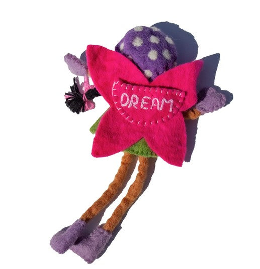Mushroom Bonnet Tooth Fairy Doll Brown Skin