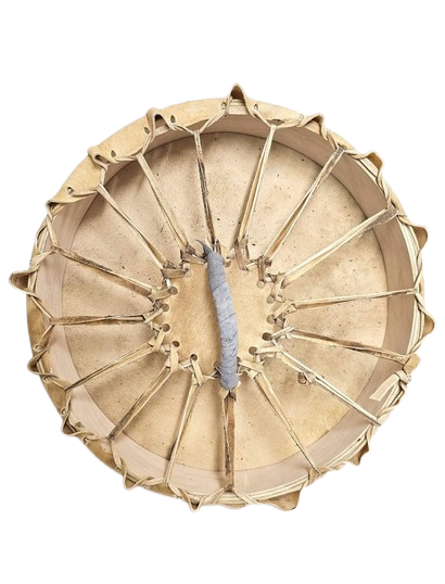 Native American Cherokee Buffalo Hide Drum - Healing Hands