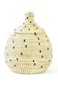 Senegal Natural & Black Storage Basket with Lid