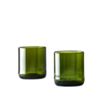 Set of 2 Recycled Green Drinking Glasses