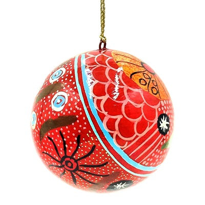 Aboriginal Art Christmas Ball Ornament Damien's Country