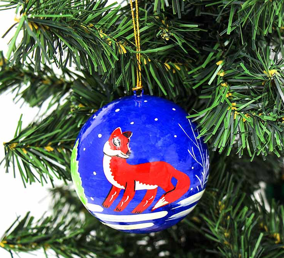Winter Fox Ornaments Set of 3