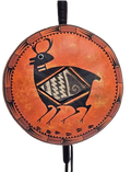 Gourd Made Musical Rattle with Painted Antelope