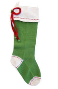 Green Hand-Knitted Christmas Stocking