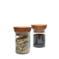 Set of 2 Recycled Clear Glass Storage Jars - Small