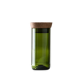 Upcycled Hiliki Green Glass Storage Jar