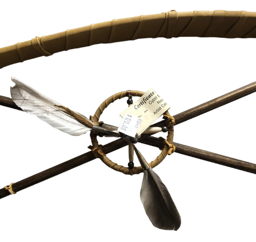 Native American Made Bow with Crossed Arrow