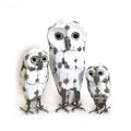 Recycled Metal Snowy Owl