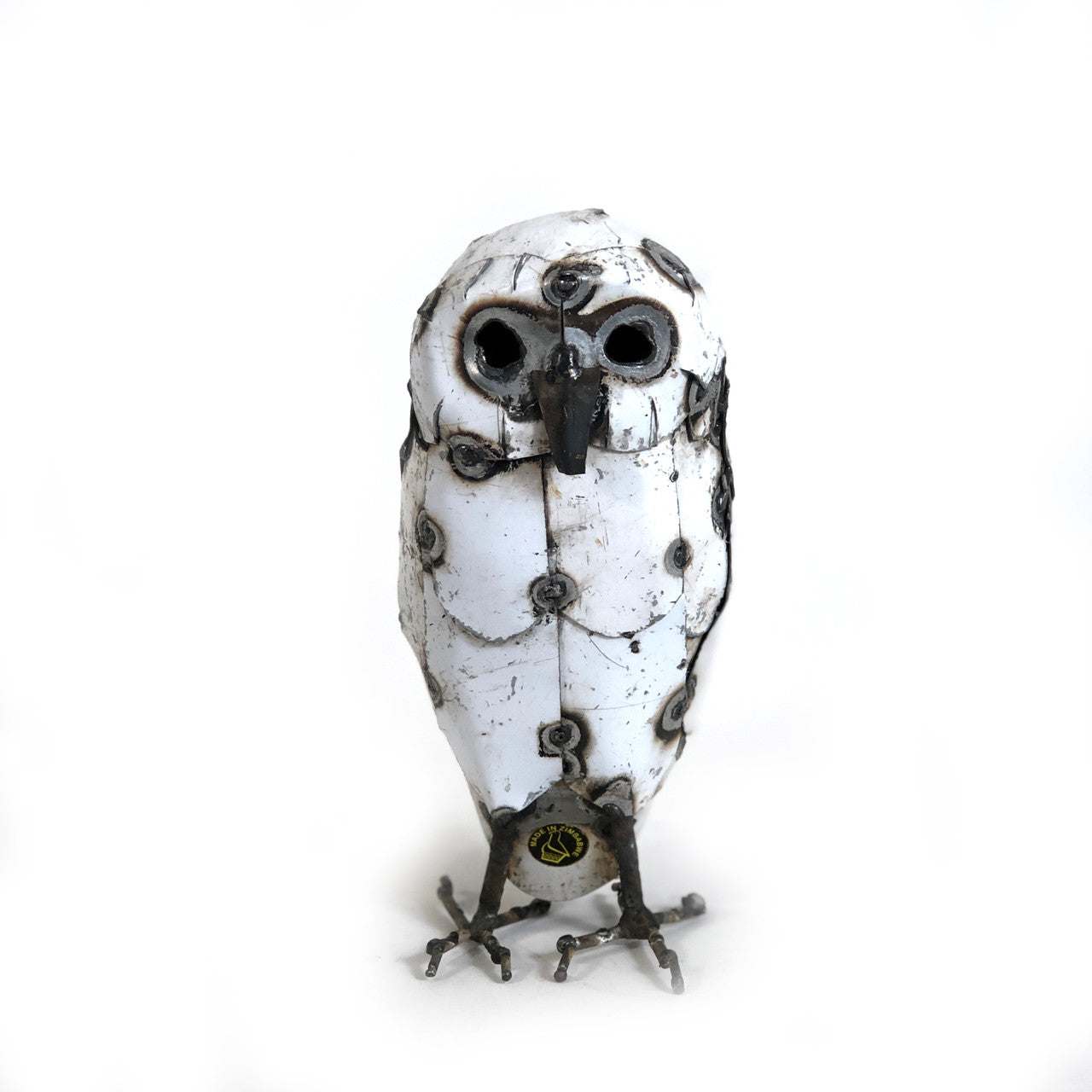 Recycled Metal Snowy Owl