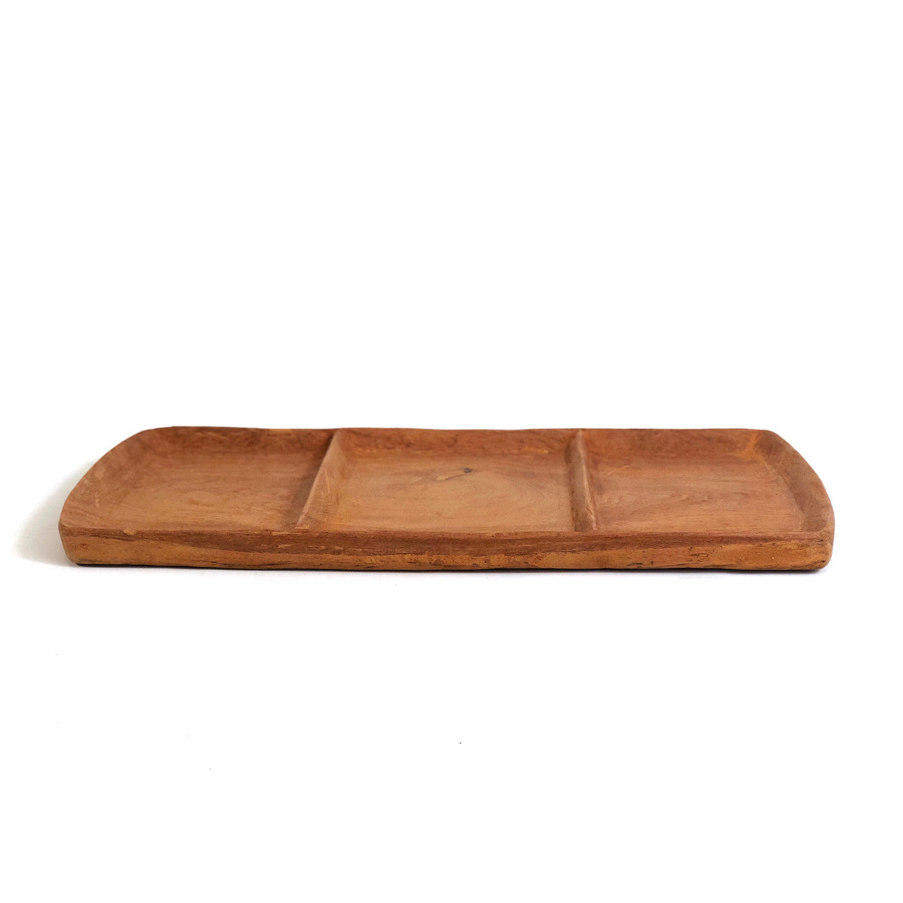Three Part Wooden Serving Platter