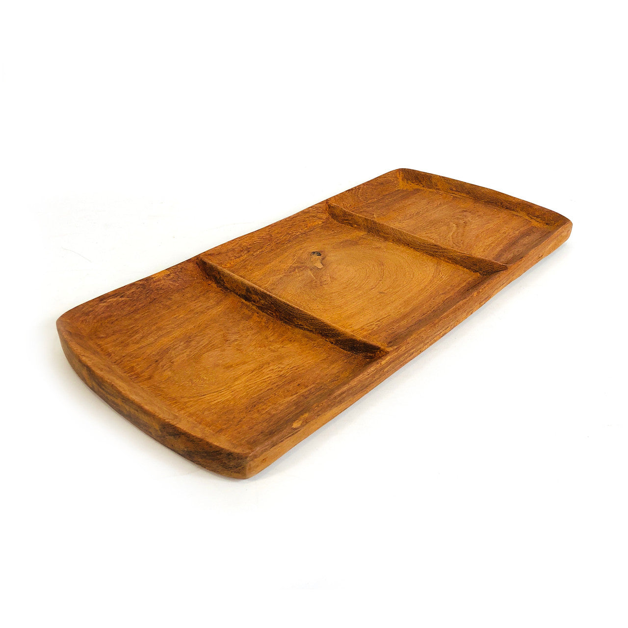 Three Part Wooden Serving Platter