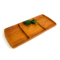 Three Part Wooden Serving Platter