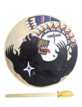 Native American Lakota Made Painted Bear Drum