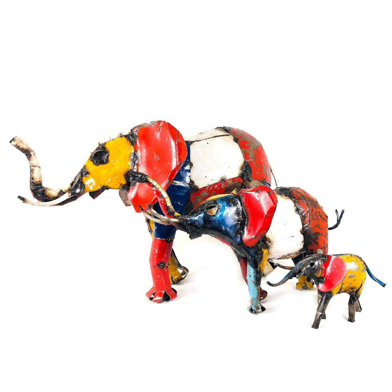 Mosaic Recycled Metal Elephant