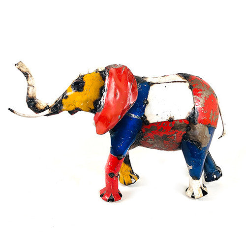 Mosaic Recycled Metal Elephant