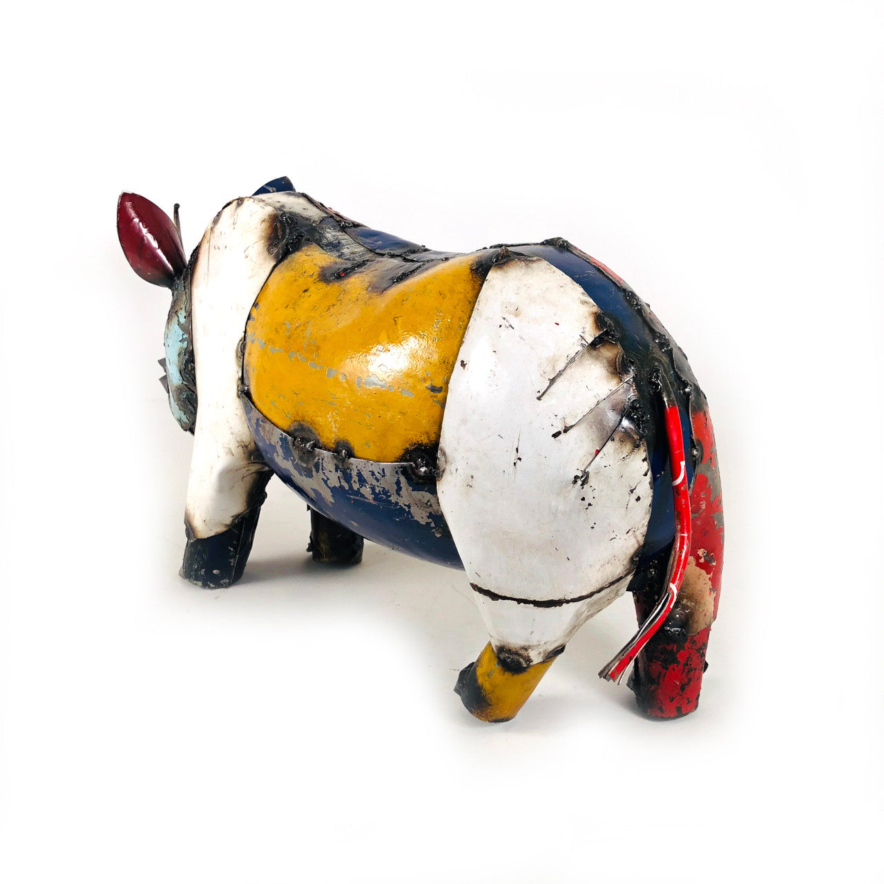 Mosaic Recycled Metal Wild Rhino