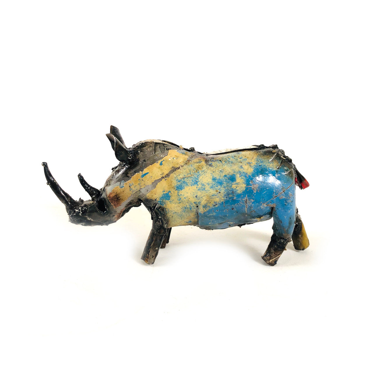 Mosaic Recycled Metal Wild Rhino