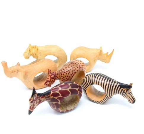 African Safari Napkin Ring Set of 6