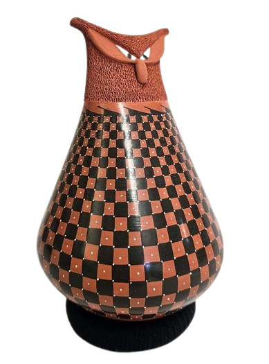 Mata Ortiz Checkered Owl Pot