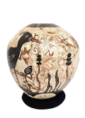 Mata Ortiz Etched Water Birds Pot