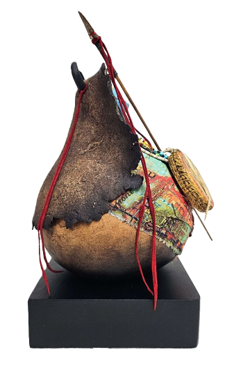 Medicine Man Gourd Sculpture