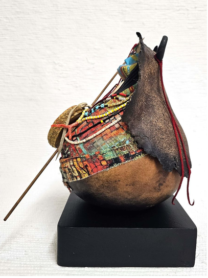 Medicine Man Gourd Sculpture