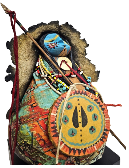 Medicine Man Gourd Sculpture