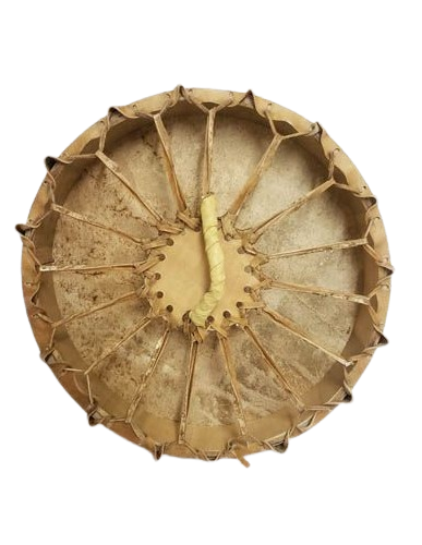 Native American Cherokee Buffalo Hide Drum - Turtle Spirit
