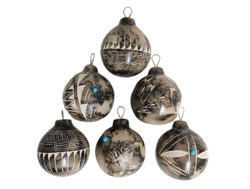 Navajo Painted Horsehair Pottery Ornament