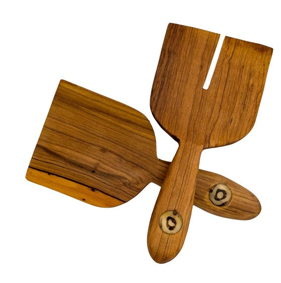 Paddle Shaped Salad Server Set