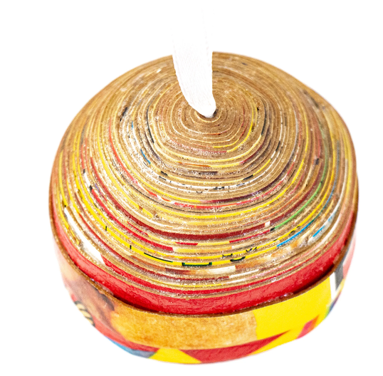 Recycled Paper Ball Ornaments Set of 3