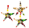 Recycled Paper Star Ornaments Set of 3