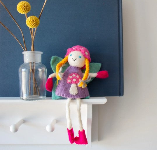 Mushroom Bonnet Tooth Fairy Doll Blonde