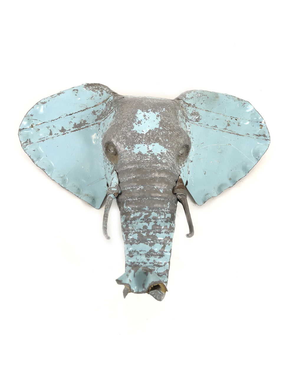 Recycled Metal Elephant Wall Mask